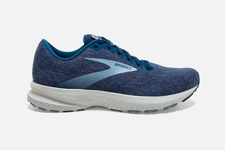 Brooks Launch 7 Mens Road Running Shoes - Blue - Indonesia (NBTS-65390)